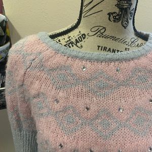 Girls Pink and Gray sweater